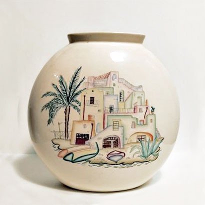 Guido Andlovitz - Laveno - 花瓶, 海邊的房子 - 陶瓷