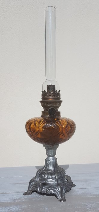 Hasag Matador - Lâmpada de óleo - Cobre, Vidro