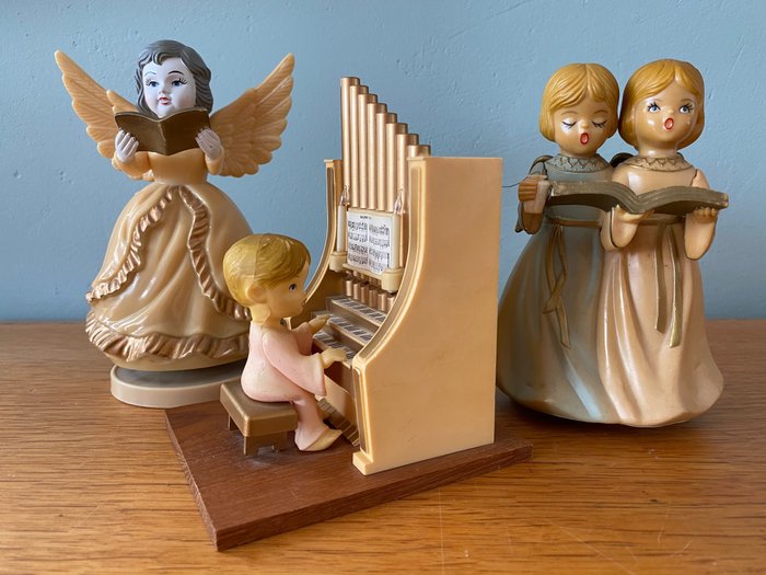 天使, 音樂盒 (3) - 塑料, 木