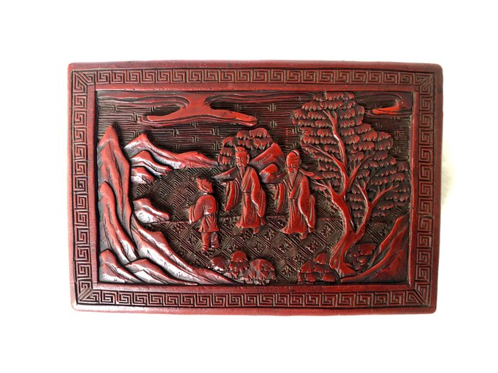 盒 - 硃砂漆 - 學者 - 中國 - 20世紀初