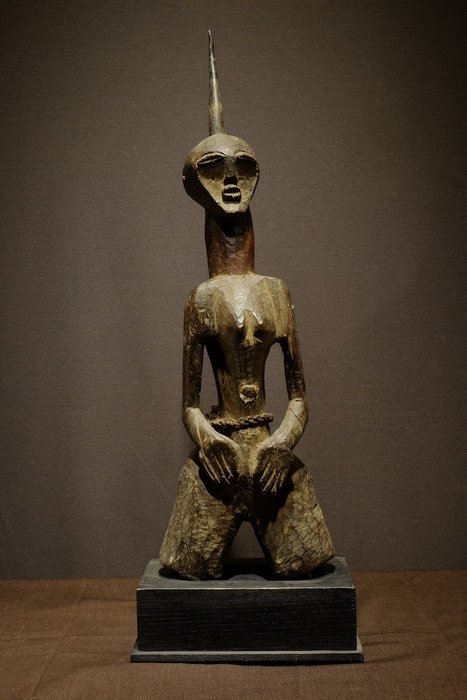 Figure - Horn, Wood - Provenance Michel GAUD - Songye - Congo DRC 