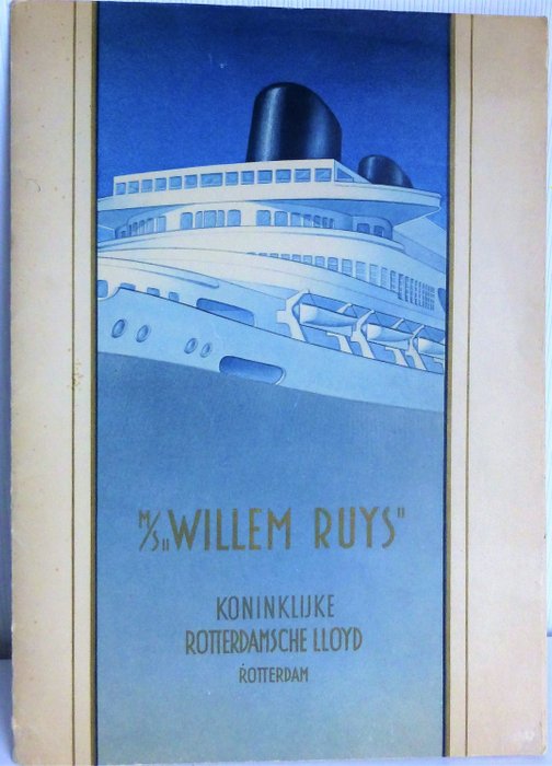 Doorsnede tekening van het schip M. S. Willem Ruys. (8) – Papier – Midden 20e eeuw