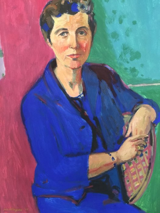 Jan Wiegers (1893-1959) De Ploeg  - Portret van een dame