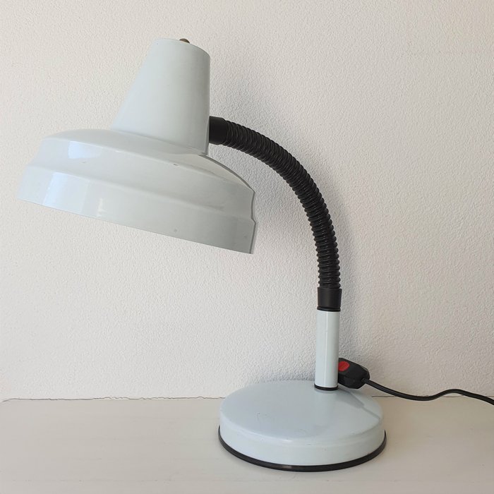 Veneta Lumi (Italy) - Weiße Tischlampe / Schreibtischlampe