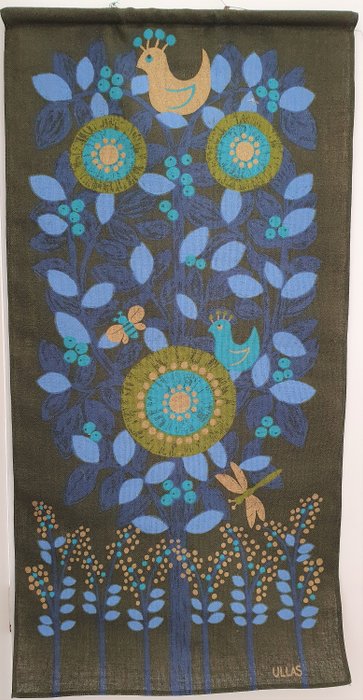 Ulla Scheuer (ULLAS) - Swedish Vintage Tapestry / Wall Hanging - Rare - Signed