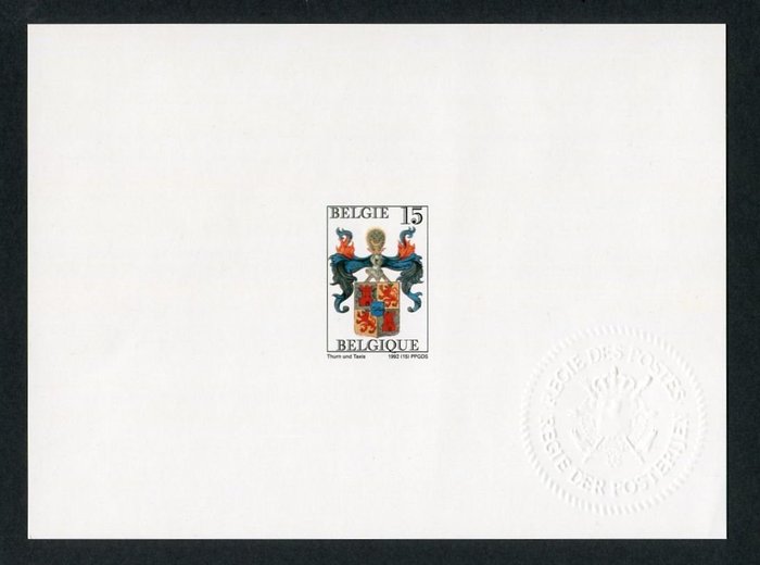 Βέλγιο 1992 - Πολυτελές σεντόνι "Thurn en Tassis" - OBP/COB SLX6