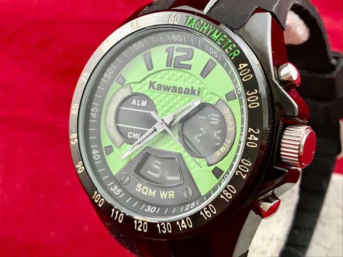 手錶 - Sports Chronograph Digital & Analog Watch - Kawasaki - After 2000