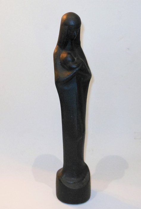 Steph (Stef) Uiterwaal - Statua di Maria (1) - Art Déco - Ferro (ghisa/battuto)