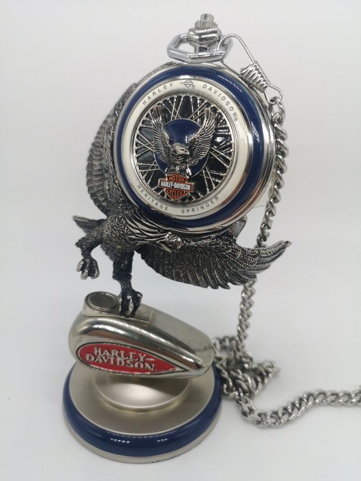 手錶 - Harley Davidson Heritage Springer pocket watch - Franklin Mint  - 1990-2000