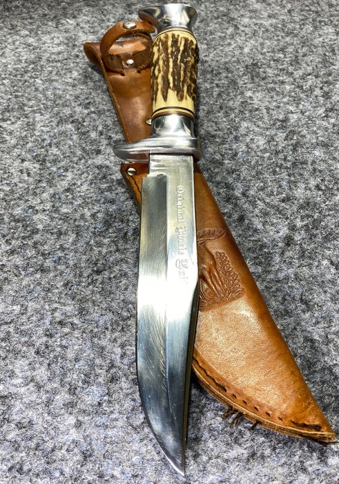 Németország - Huge ORIGINAL BOWIE KNIFE - WIDDER SOLINGEN - 1900s - Hunting - Kés
