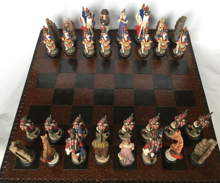 Jogo de xadrez Battle of Waterloo Napoleon vs. Wellington (1) - Polystone
