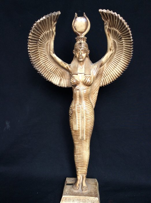 Grande déesse égyptienne Statue Isis Ibrahim Zein - Résine/Polyester