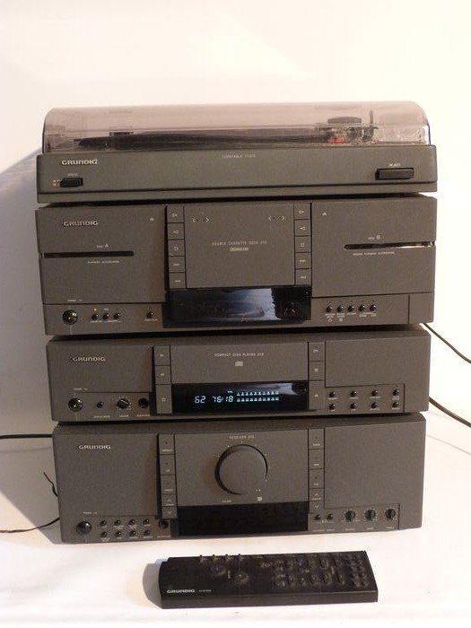 Grundig - TT-310 - Vários modelos - Amplificador integrado, Gira-discos, Leitor de cassetes, Sintonizador
