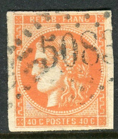 Frankreich 1870/1871 - Rare N°48, ‘GC 5083’ postmark - French Office of Constantinople - Signed Calves.
