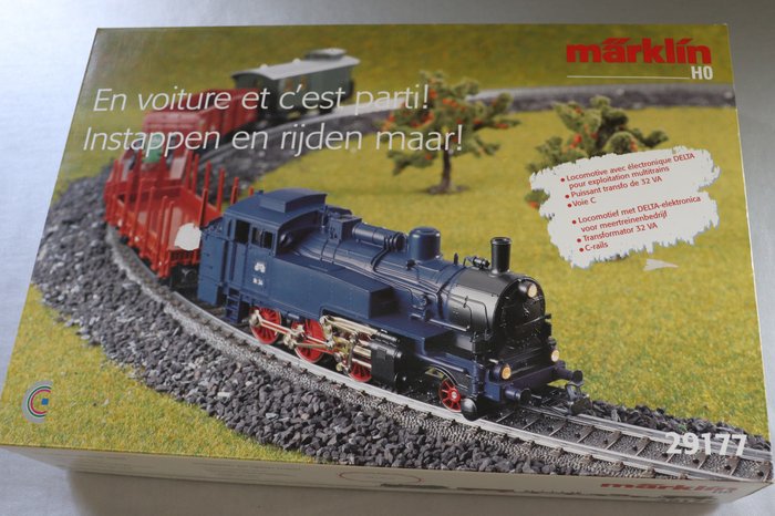 Märklin H0 - 29177 - Tågset - Startpaket med anbudslokomotiv BR 74 och 4 godsvagnar - DB