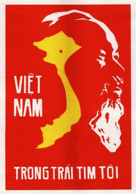 Anonymous - Viet Nam Trong Trai Tim Toi - Hand Painted Original Poster Design - 1965