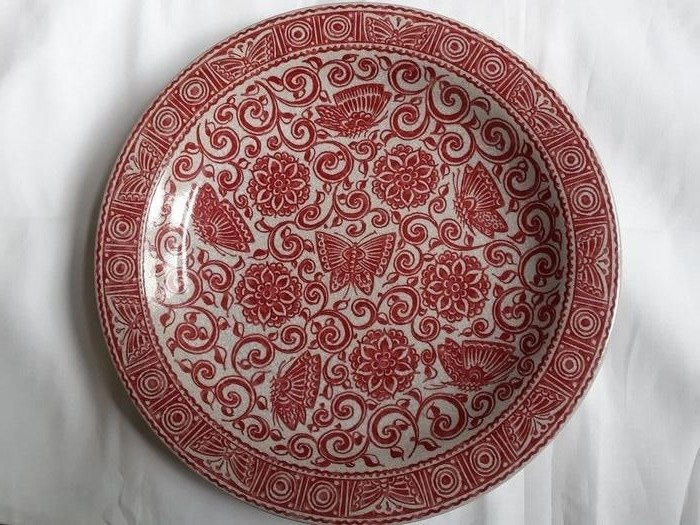 De Porceleyne Fles, Delft - 红色裂纹墙板 - 陶器
