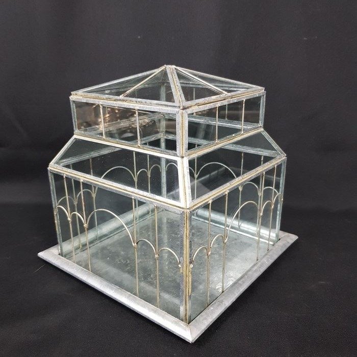 Miniatyr vinterhage / drivhusterrarium - Bly, Glass