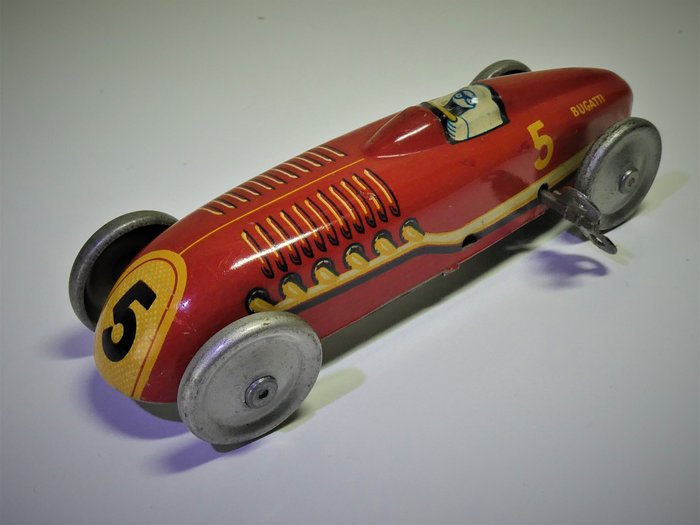 JEP (France) # - 1940 Tin "BUGATTI RACER" Rn: 5, mecanismo de relojería - 1940-1949 - Francia