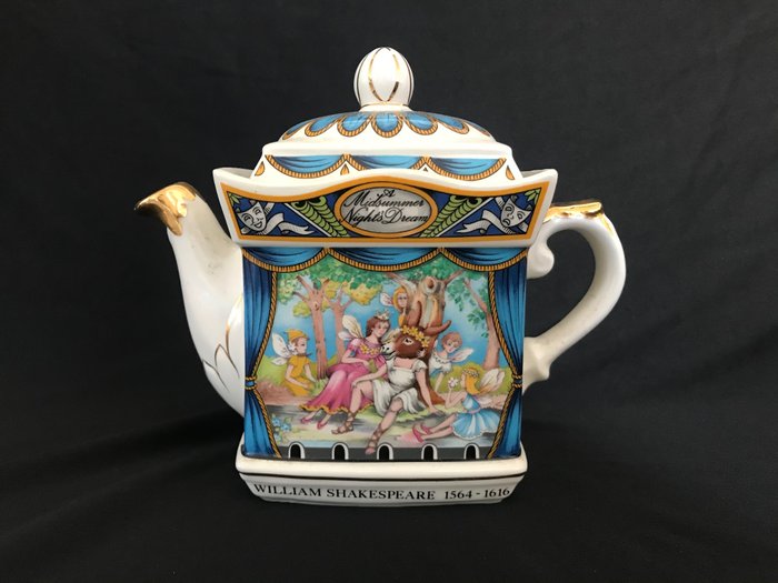 英国萨德勒茶壶“威廉莎士比亚1564-1616” - 瓷