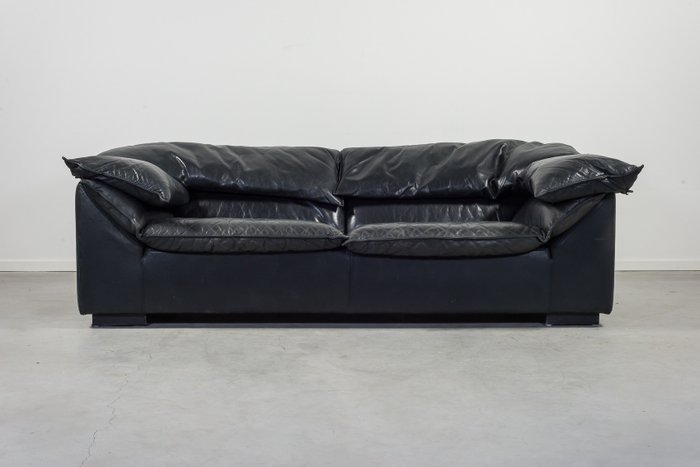 Eilersen - Moderne sort læder sofa Catawiki