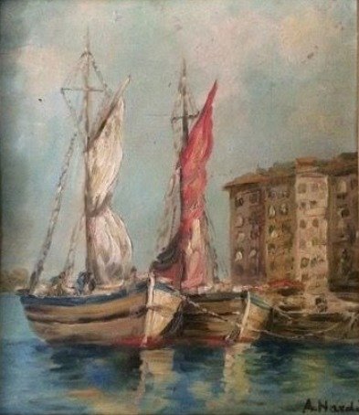 Antonio Nardi - Barche in darsena
