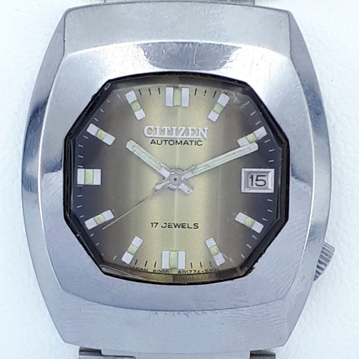 Citizen - Vintage - Automatic - Octagon Green Dial - Date - 17 Jewels - 62-8719 - Bărbați - 1970-1979