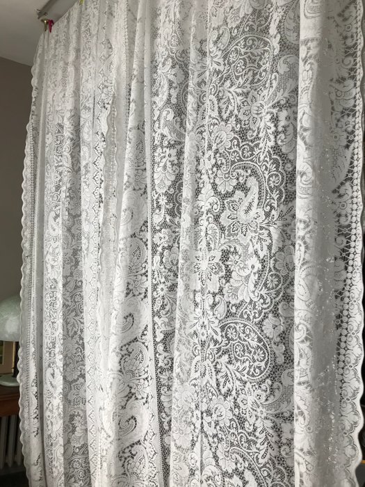 White Curtains Embroidered 360 X 160 Cm, Long White Curtains