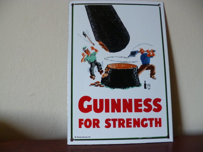 Guinness Brewing G.B - emaljskylt Guinness Beer - Emalj