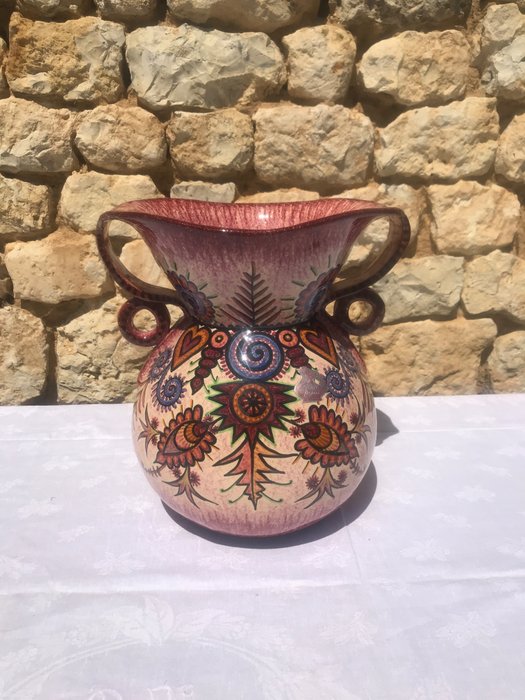 P. Fouillen - Quimper - signierte Vase - Keramik