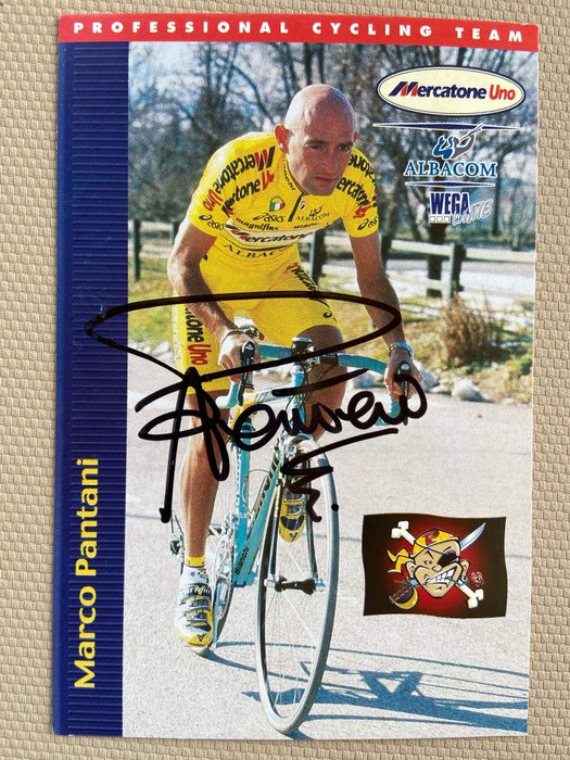 Mercatone Uno - Radfahren - Pantani Marco - 2000 - signierte Postkarte