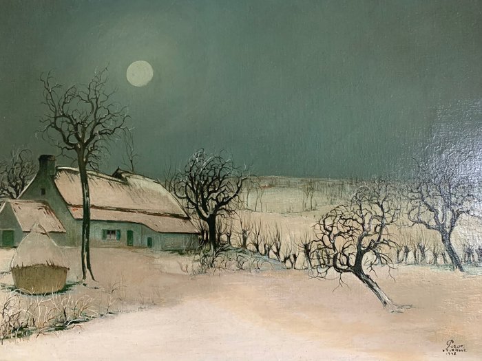 Leo Piron (1899-1962) - Winter in Etikhove