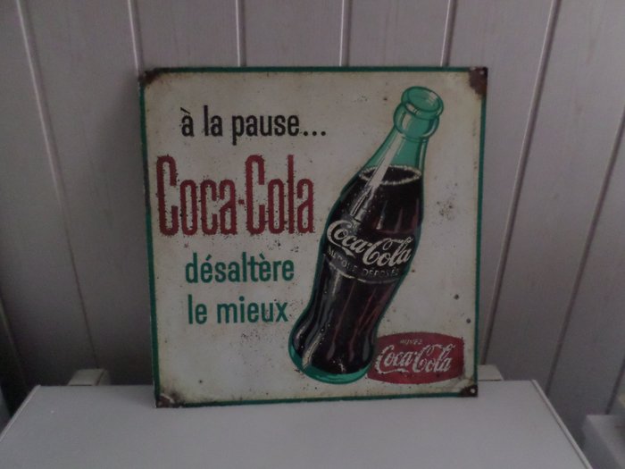 Coca-Cola - A La Pause Werbeblatt - Metall