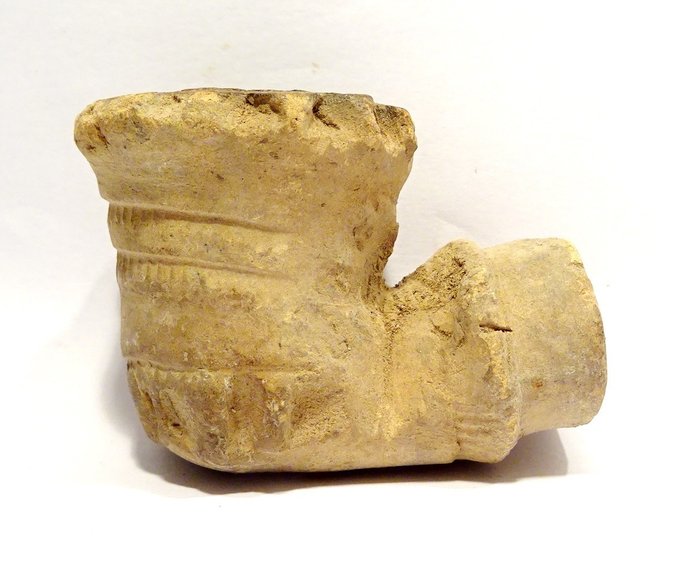 Αρχαία Ρωμαϊκή Τερρακότα - Σπάνια σόμπα ρωμαϊκού σωλήνα - 1ος / 2ος αιώνας μ.Χ. Τέλεια κατάσταση - 6.1×4.7×4 cm