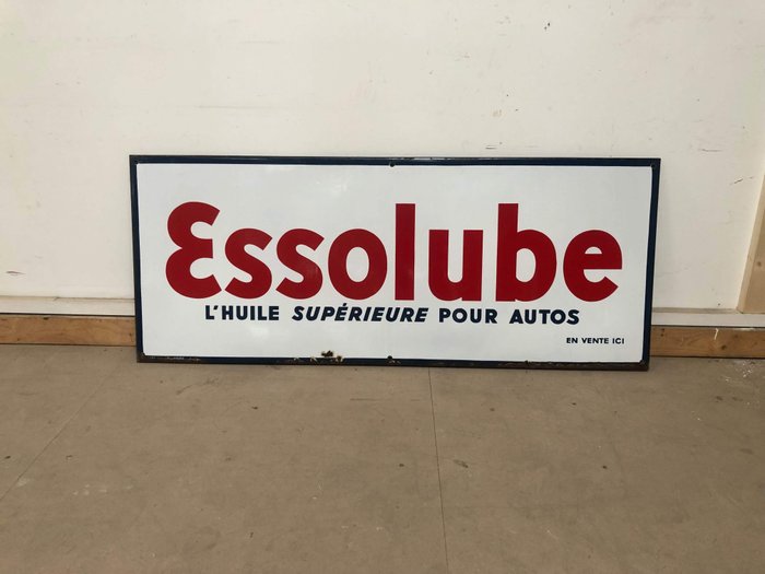 enamelled plaque - Esso, essolube - 1930-1940