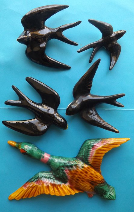 Vallauris - Andorinhas e patos de parede (5) - Cerâmica
