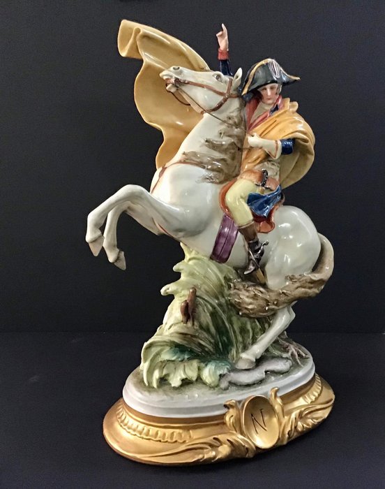 Capodimonte * Napoleon Crossing the Alps * Bruno Merli - Porcelain