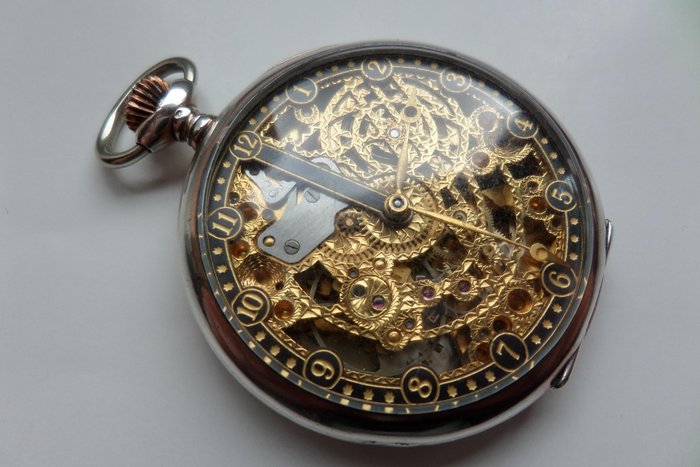 Omega - skeleton pocket watch - Miehet - 1901-1949