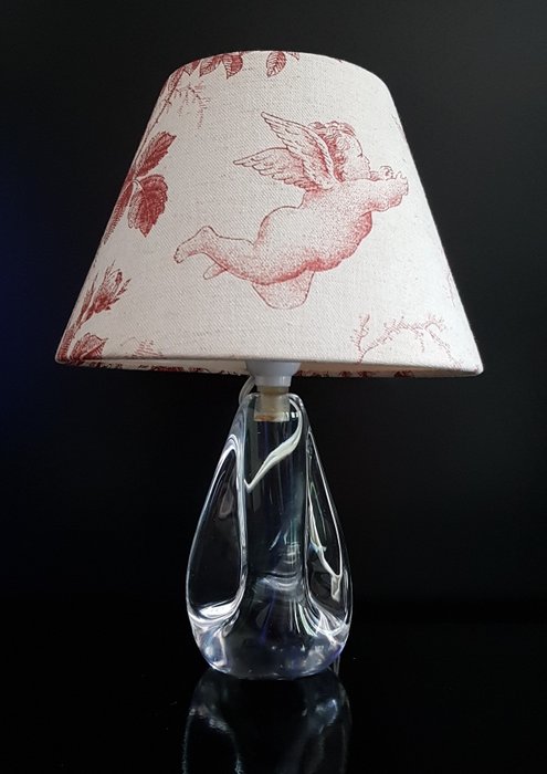 René Lalique - Lalique France - Lampe, und toile de jouy Lampenschirm (1)