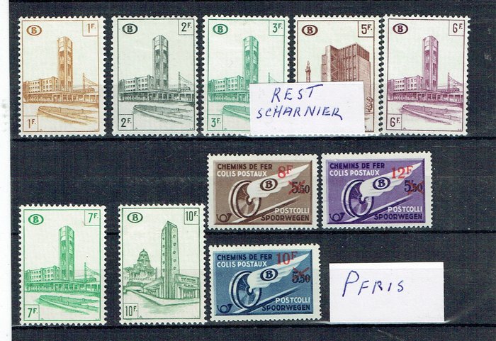 Bélgica - Railway stamps + occupation stamps + official stamps - OBP / COB