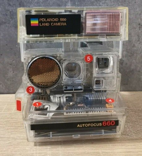 Polaroid 600 AF transparent