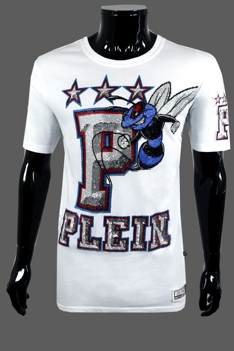 Philipp Plein - T-shirt, NBA especial trabalhada em pedra - Tamanho: IT52  Maat XL