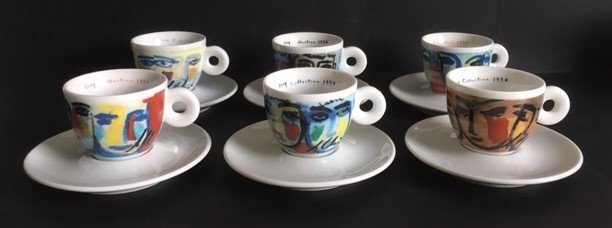 Sandro Chia - illy Italy - Collection illy 1993-1994 "Face Italiane" (6) - Porcelaine