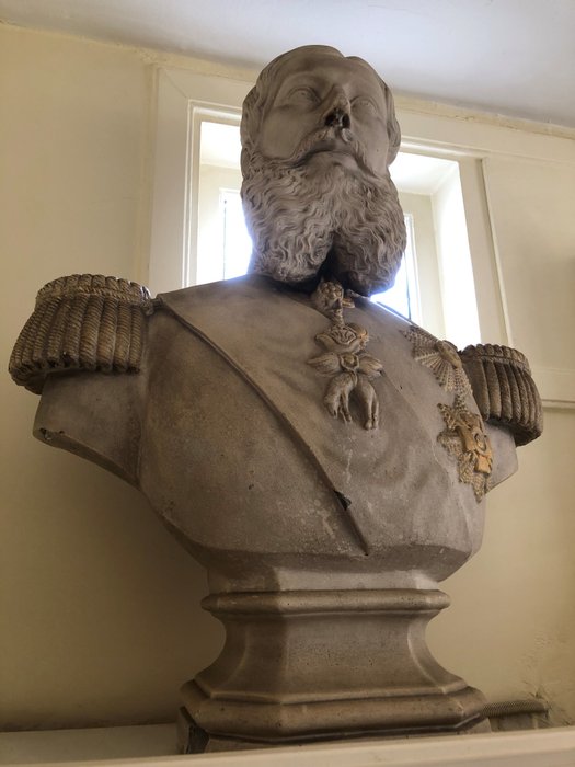 II. Leopold király mellszobra - Gipsz - Late 19th century