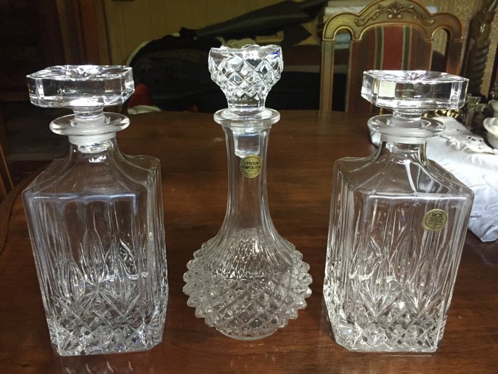 RCR Italy e Cristal d'Arques - 意大利水晶威士忌酒瓶和安瓿 (3) - 水晶