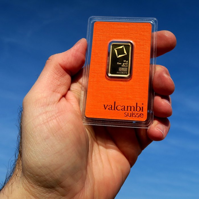 10 grammi - Oro .999 (24 carati) - Valcambi Goldbarren im Blister LBMA zertifiziert - Seal+Certificato