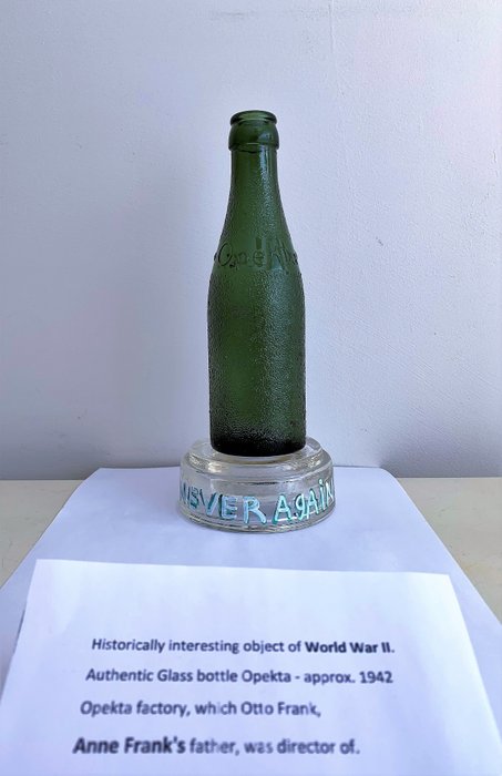 opekta - Sticla autentică Opekta din fabrica tatălui Annei Frank - Sticlă