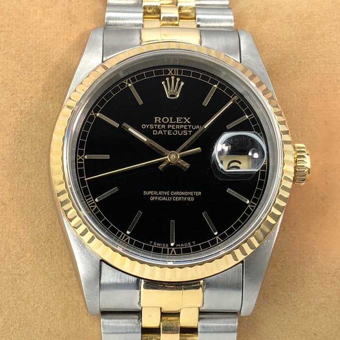 Rolex - Datejust Black Dial - 16233 - 男士 - 1990-1999 - Catawiki