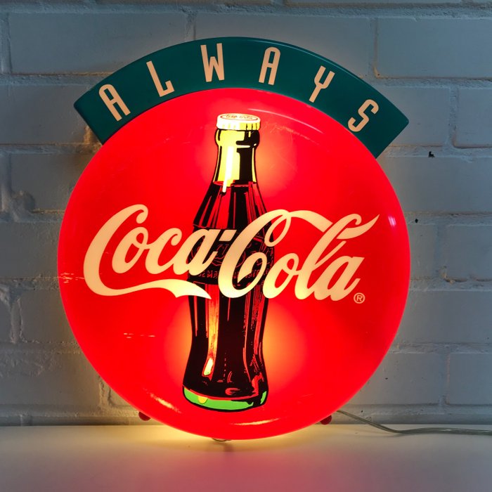 Sempre Coca Cola caixa de luz / luminária de parede. - Plástico