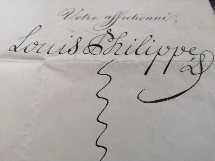 Louis-Philippe Roi des Français - Lettre signée (autographe) - 1845